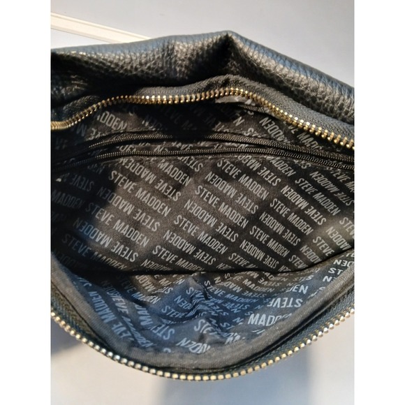 Steve Madden Black Quilted Convertible Fanny Pack Belt Bag & Matching Wallet Set - Picture 8 of 10